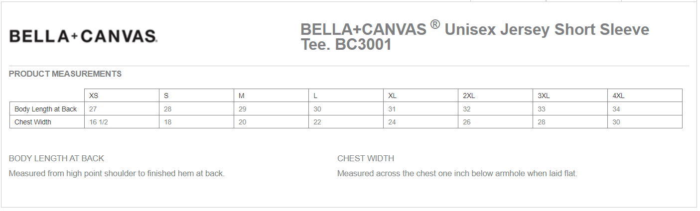 Bella & Canvas Tee - Full Logo