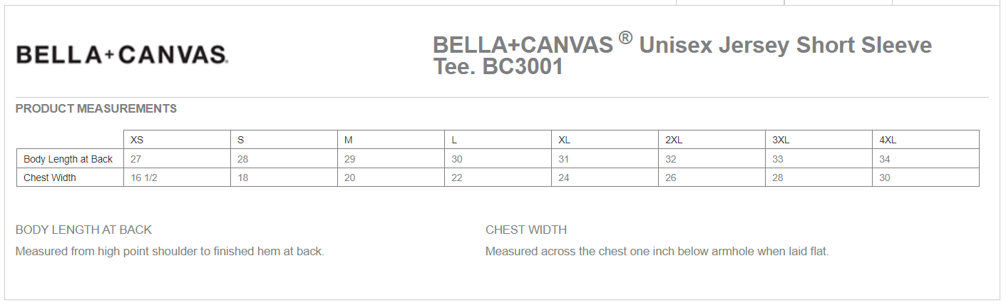 Bella & Canvas CVC Tee - Full Logo