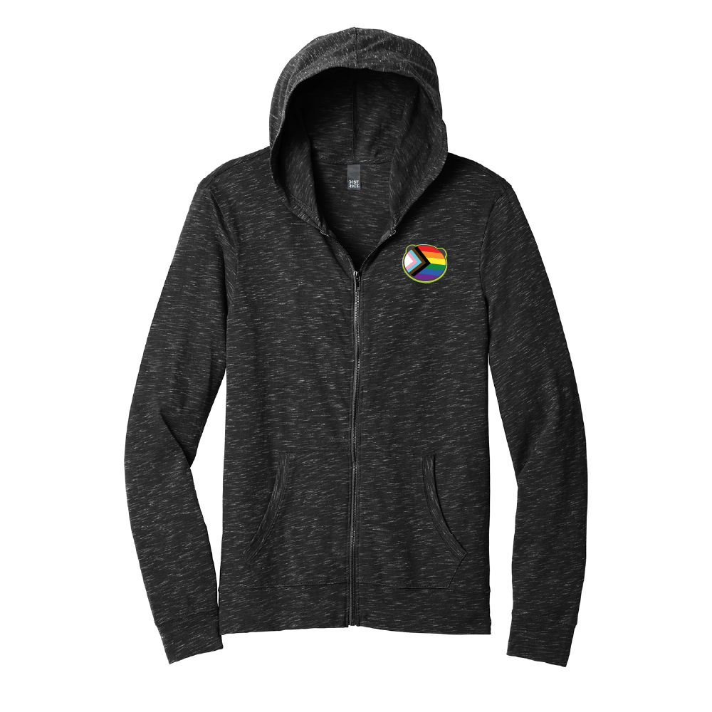 Pudgy Rainbow Ladies Full Zip Hoodie